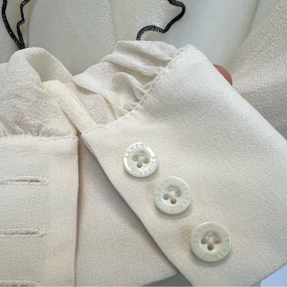 ARMANI EXCHANGE AX Women’s 100% Silk Ivory Ruffled Dress - Size 2 - Picture 6 of 8